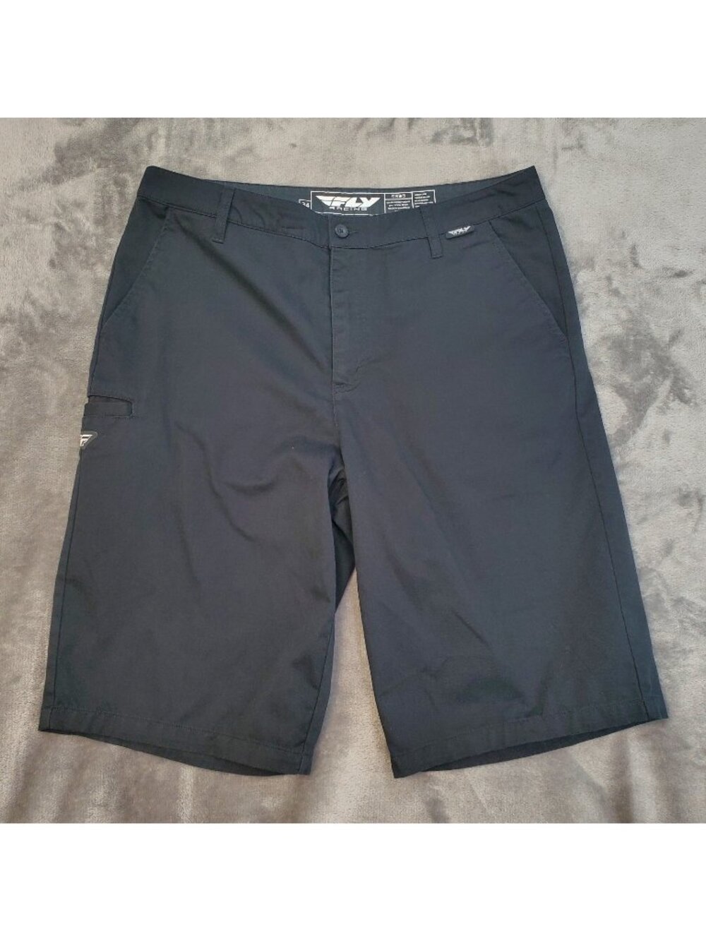 Fly Racing Freelance Hybrid Board Shorts Mens Size 34 Solid Black Outdoor Sports
